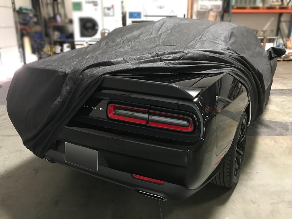 CarsCover Custom Fits for Dodge Challenger Car Cover 5 Layer Ultrashield Premium Black Covers (R/T, SRT, T/A, SXT, Hellcat)
