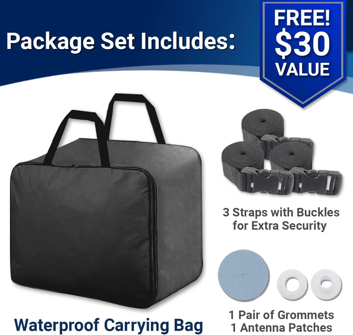 iCarCover Custom Car Cover for 1964-1968 Ford Mustang Waterproof All Weather Rain Snow UV Sun Protector Full Exterior Indoor Outdoor Car Cover (Stripe - Black/Gray)