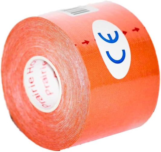Kinesiology Tape Pro, Athletic Waterproof Muscle Support Adhesive Kinesio Sport Tape for Athletes 2 inches x 16.4 feet Single Roll, Orange