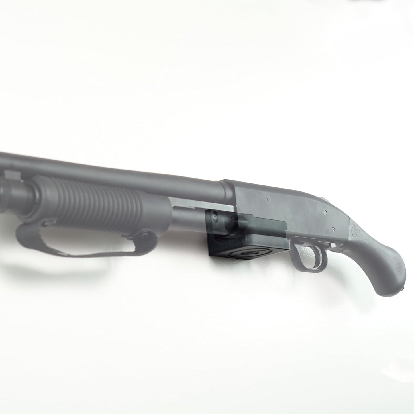 Spartan Mount Compatible with Mossberg 88, 500, 590 Shotgun Display Storage Organization System | Unique Low Profile Design | Gun Safe Wall Room Mounting Solution (12-Gauge, Barrel Points Left)