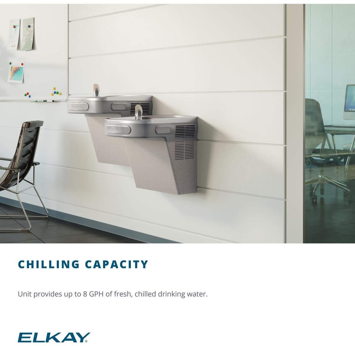 Elkay EZS8S ELKAY COMMERCIAL Wall Mount Cooler ADA Stainless Steel