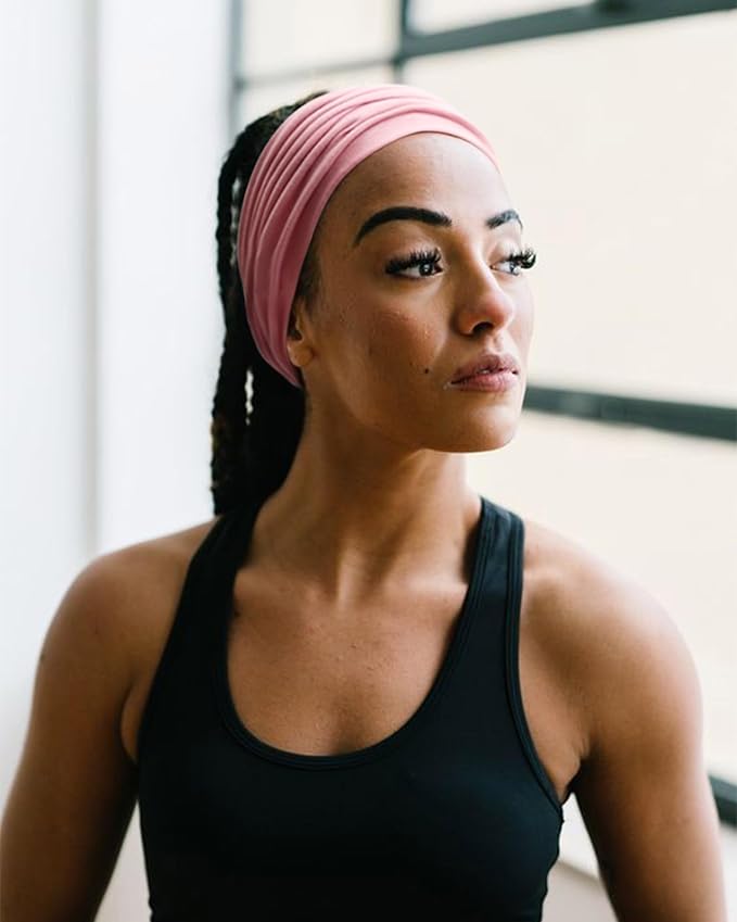 DRESHOW 8 Pcs Women's African Wide Headbands Turban Vintage Wrap Sport Workout Hair Accessories