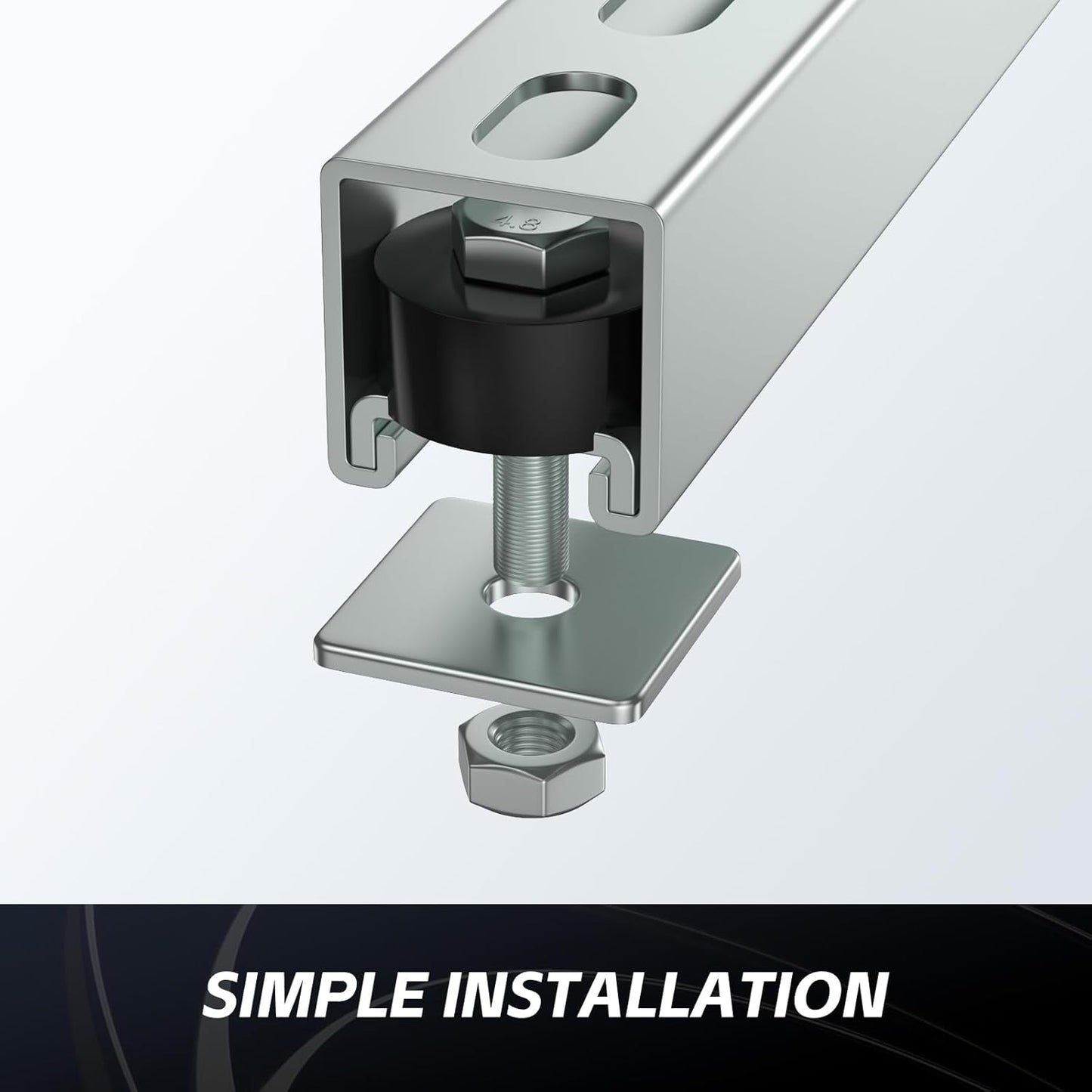 SKTREX Trolley Roller Wheels Limit Trolley Assembly Positioning for Unistrut Strut Channel with 1-5/8" Wide and All 1-5/8" or Taller Strut Channel Pack of 8