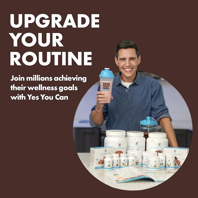 Yes You Can! Complete Meal Replacement - 15 Servings, 20g of Protein, 0g Added Sugars, 21 Vitamins and Minerals - All-in-One Nutritious Meal Replacement Shake (Cookies & Cream)