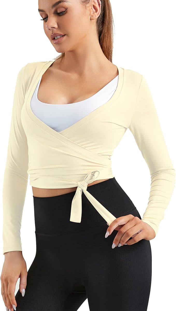 Women Tie Front Shrug Long Sleeve Bolero Cardigan Lightweight Casual Tops