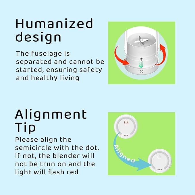 Mini Blender for Smoothies and Milkshakes, Portable Blender, Rechargeable, Personal Size Blender with Quota Outer Travel Lid with 4 Blades, 11 oz for Outdoors, Camping (Purple)