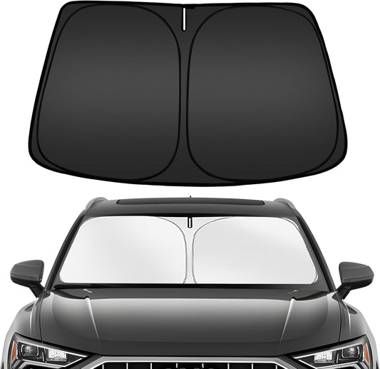 ARISMOTOR Windshield Sun Shade for Audi Q3 2019-2025, Custom Fit Foldable Front Window Sunshade Sun Visor Protector, Block UV Rays Keep Your Car Cooler