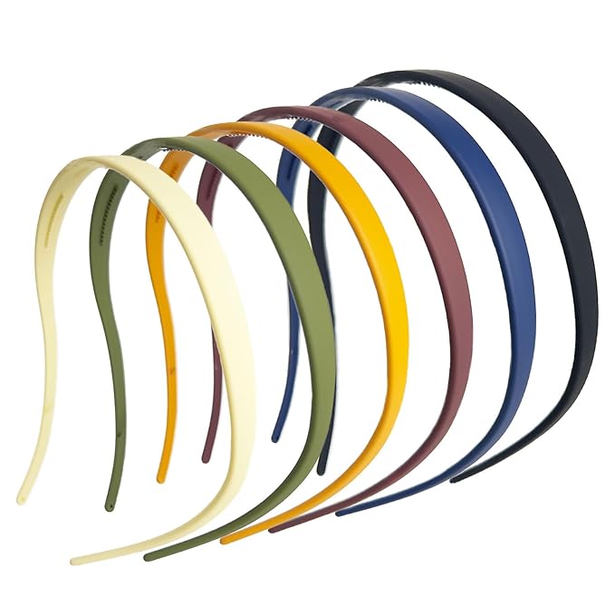 6 Pack Flex No Pressure Headbands for Women - Designed for Eyewear, Matte Finish, Comfortable Plastic With Teeth