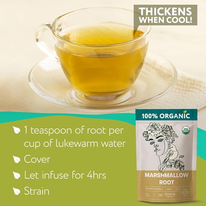 Super Value Pack 5 LB - Marshmallow Root Tea - Throat, Gut Lining, Digestion Support - Antioxidant Properties