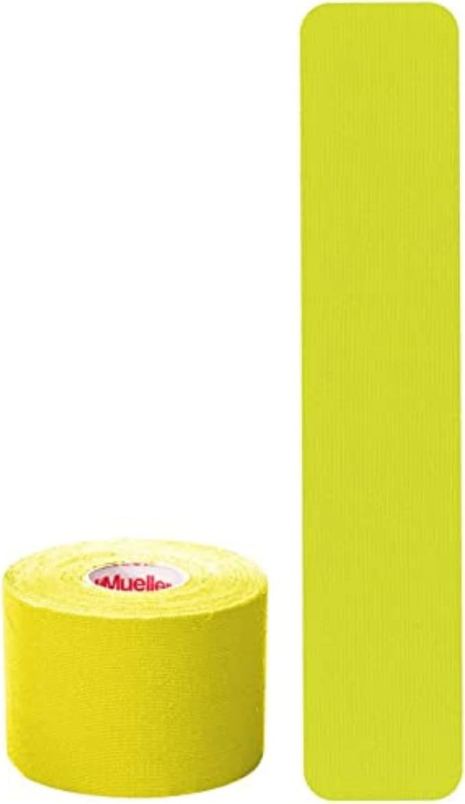 MUELLER Sports Medicine Kinesiology Therapeutic Tape, Quality Athletic Tape, Latex Free, 20 Pre-Cut I-Strips, 2" x 9.75" Each Strip