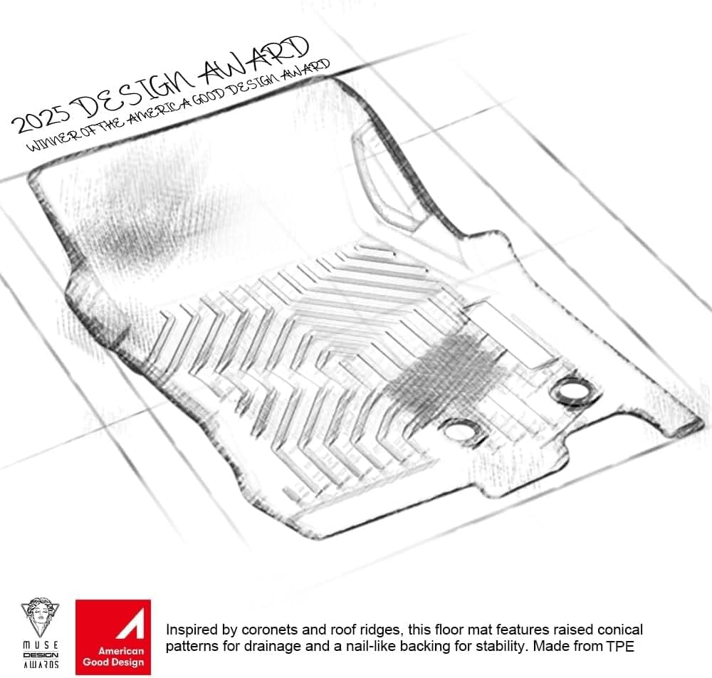 G-PLUS Floor Mats Cargo Liner Fit for Chevy Tahoe/GMC Yukon 2021 2022 2023 2024 2025 w/ 2nd Row Bucket Seats, TPE All Weather Custom Fit Full Cover Protection Front & 2nd Row Car Mats Accessories