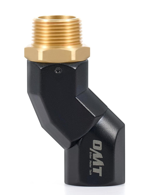 Orion Motor Tech 1" NPT Fuel Hose Nozzle Swivel, 1" Dual NPT Fuel Transfer Pump Nozzle Swivel, Multi Plane 360 Rotating Fuel Pump Tank Hose Swivel