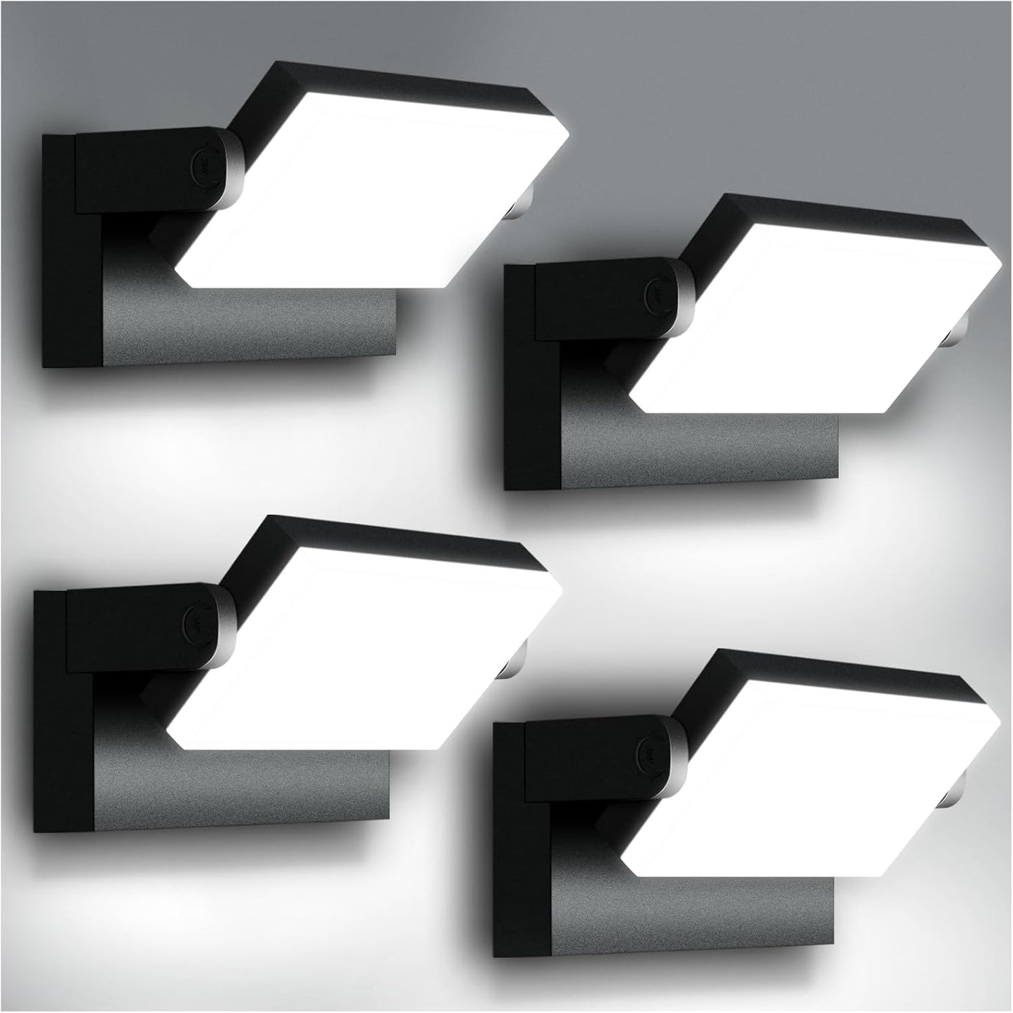 40W LED Wall Light, 4000LM 5000K 360° Wide-Angle Exterior Wall Floodlights, IP66 Waterproof Commercial Outdoor Wall Mount Fixture Wall Pack Security Ideal Lighting for Garage(4 Packs)