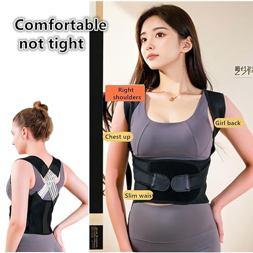 Back Brace for Women and Men,Shoulder Straightener,Back straightener,Adjustable Posture Corrector Suitable for Upper and Lower Back Pain Relief-Scoliosis,Hunchback,Spine Corrector(Size XL)