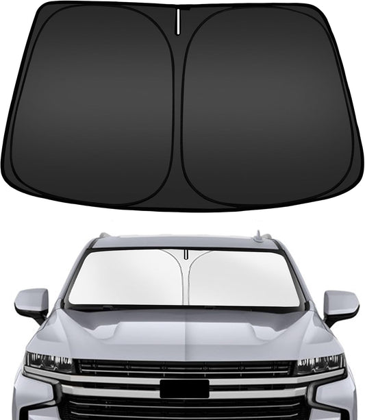 ARISMOTOR Windshield Sun Shade for Che-vrolet Chevy Tahoe 2021-2025, Custom Fit Foldable Front Window Sunshade Sun Visor Protector, Block UV Rays Keep Your Car Cooler