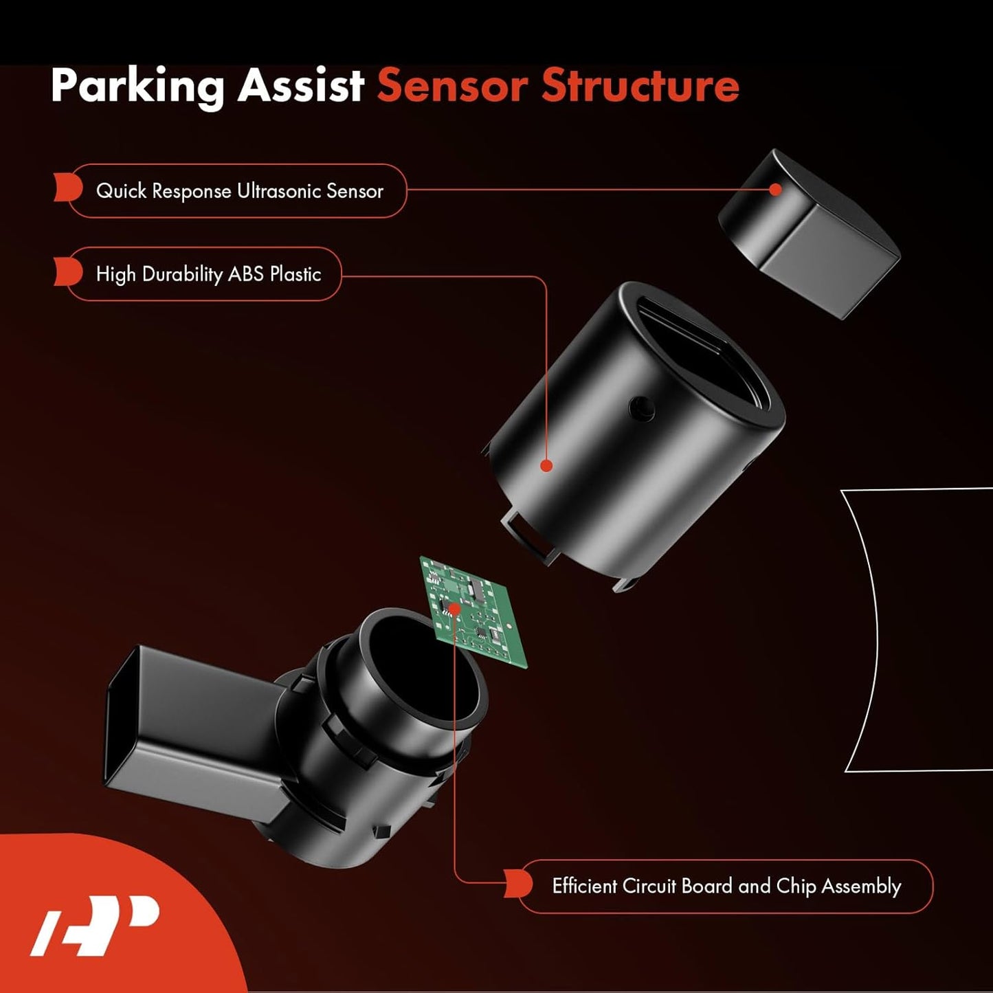 A-Premium PDC Reverse Backup Parking Aid Assist Sensor Compatible with Ford Models - F-150 F150 2015-2020, F-250/F-350/F-450/F-550 Super Duty 2015-2020, Replace# HC3Z15K859A