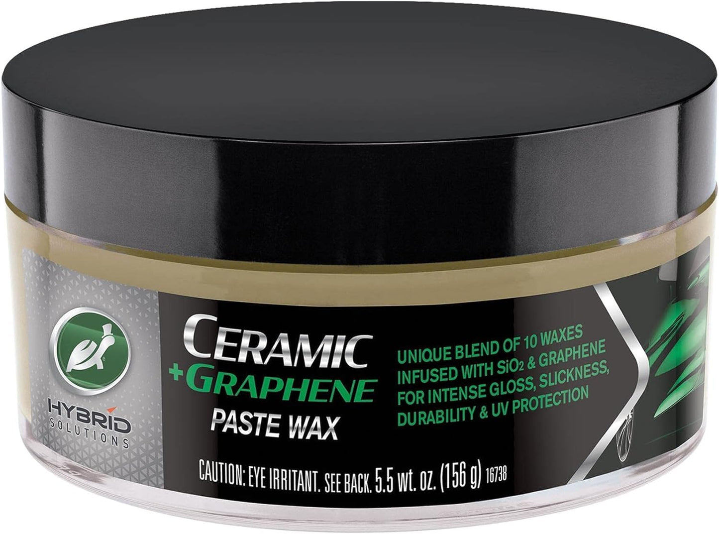 Turtle Wax 53737 Hybrid Solutions Ceramic Graphene Paste Wax, Patent-Pending Advanced Paint Protection, Extreme Gloss High Shine Finish, For Cars Trucks and More, 5.5 oz. (Pack of 1)