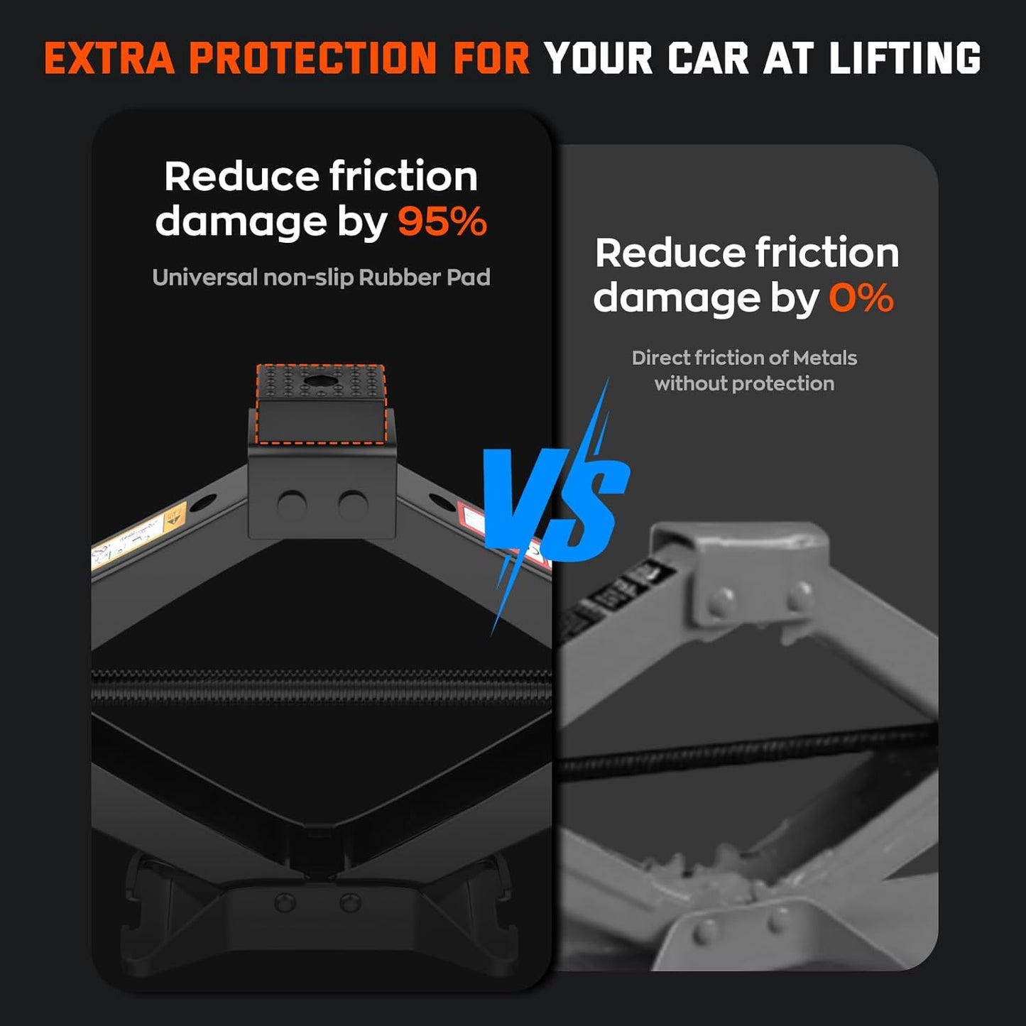 Universal Car Jack Kit Scissor Jack for Car 3 Ton 6614 LBS Spare Tire Changing Kit,Portable Tire Jack Repair Kit with Lug Wrench,Car Lifting Jack for Auto/SUV/MPV