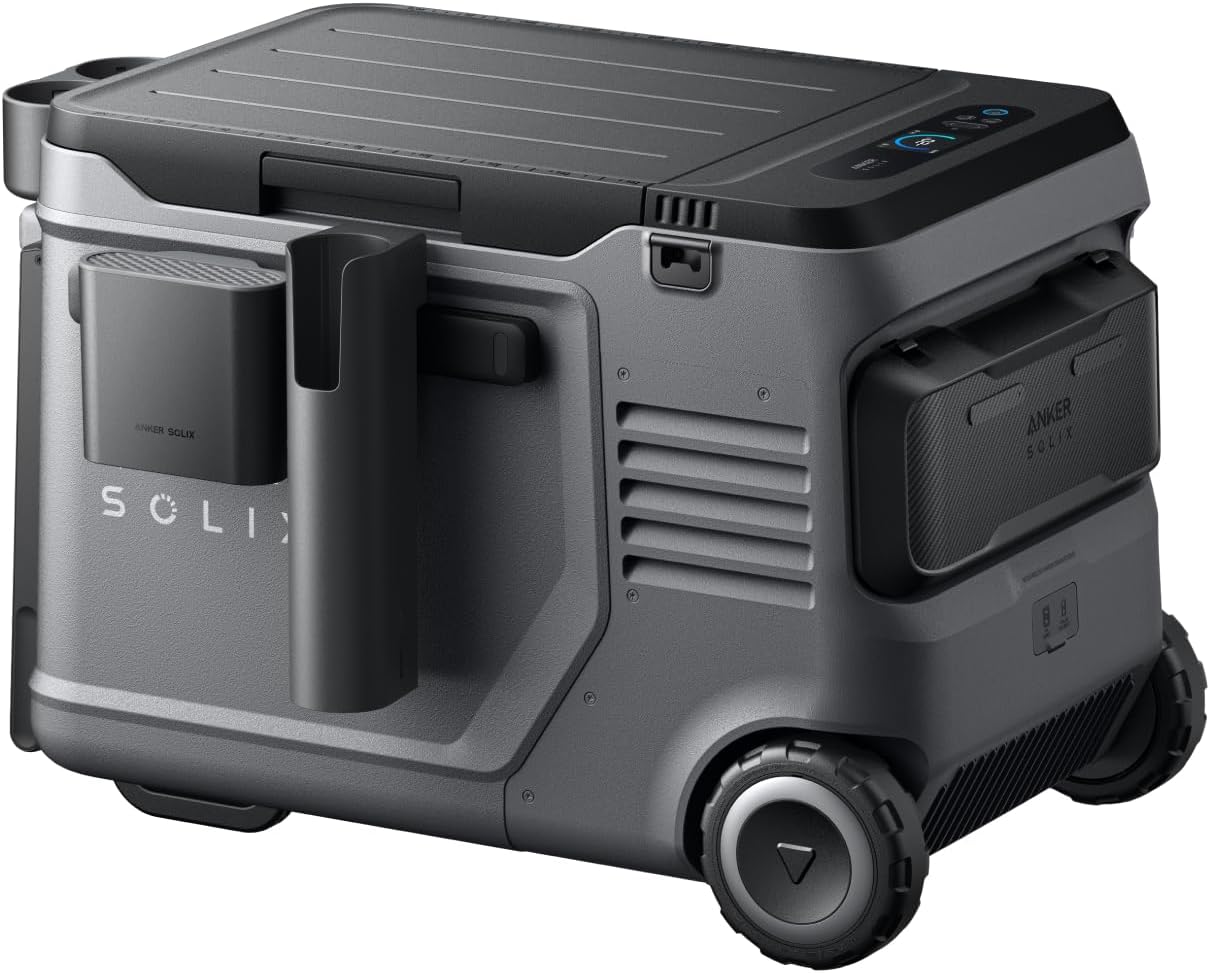 Anker SOLIX EverFrost 2 40L Cooler with Road Trip Kit, 42 qt Car Refrigerator, Electric Cooler with 288Wh Battery, Powered by AC/DC or Solar, for Camping, Travel, Fishing (Only 1 Battery Included)