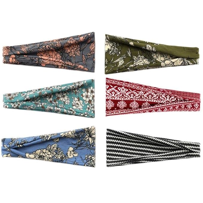 DRESHOW Yoga Sports Headbands for Women Girls Elastic Non-Slip Headband Running Workout Hair Bands Accessories