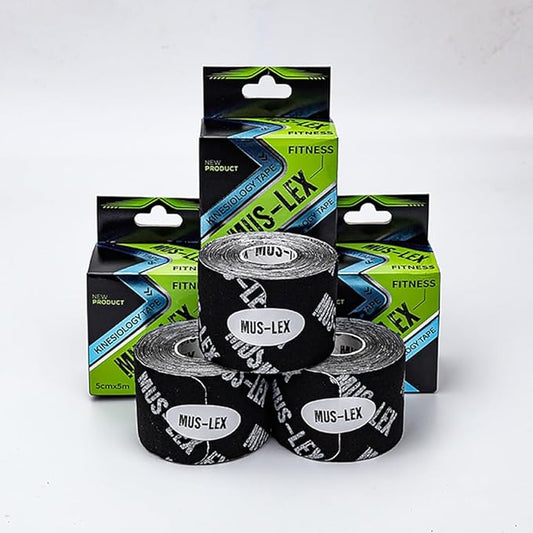 Kinesiology Tape – Waterproof Sports Tape for Pain Relief & Muscle Support | Strong Adhesive, Breathable, Latex-Free, 2in x 16ft Roll | Athletic & Recovery Tape for Knee, Shoulder, Back