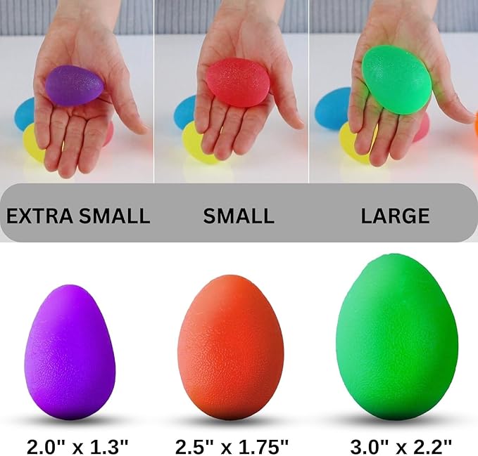 The Friendly Swede Stress Balls for Adults - 3 Squeeze Balls for Hand Therapy, Stress Relief & Strength; 3 Resistance Levels