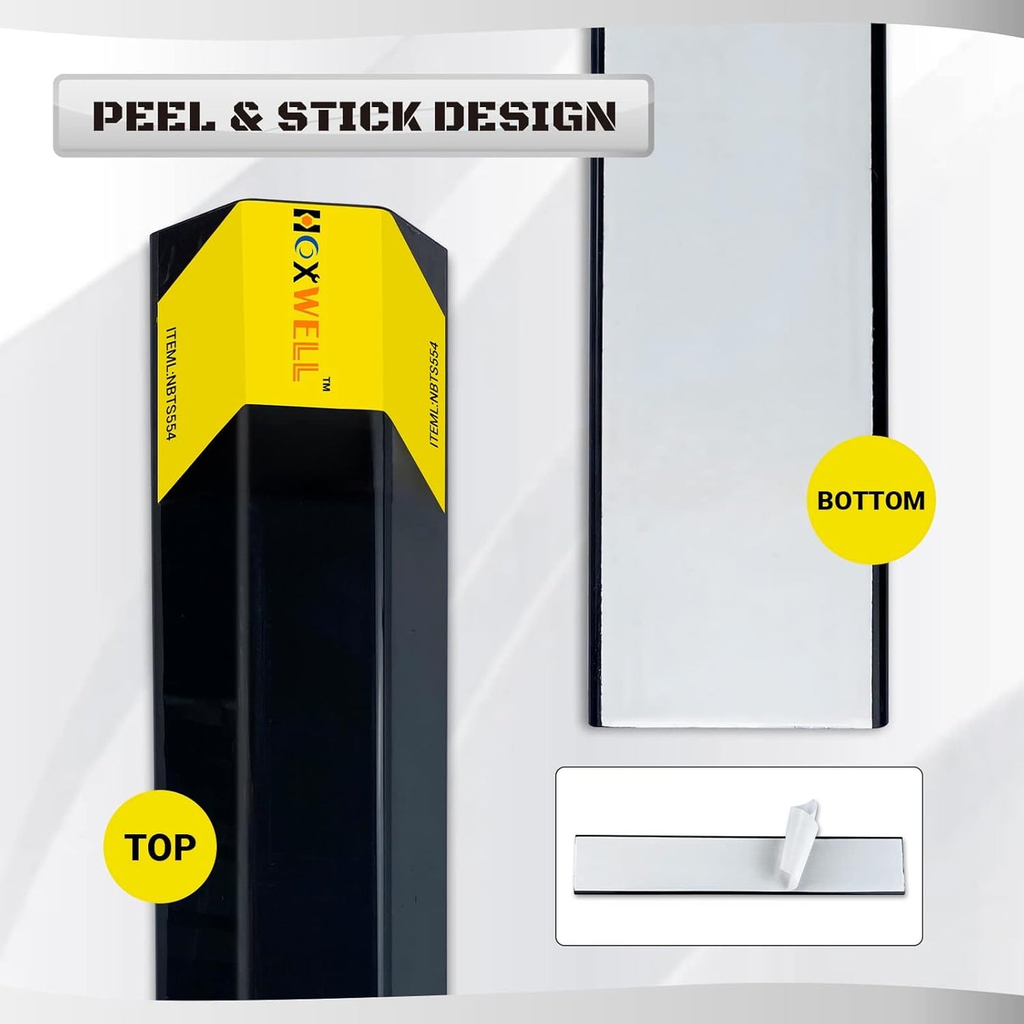 2 Pcs 18'' Heavy Duty Parking Aid for Garage, Parking Gadgets Protects Car and Garage Walls, Parking Stopper Easy to Install 2 Packs