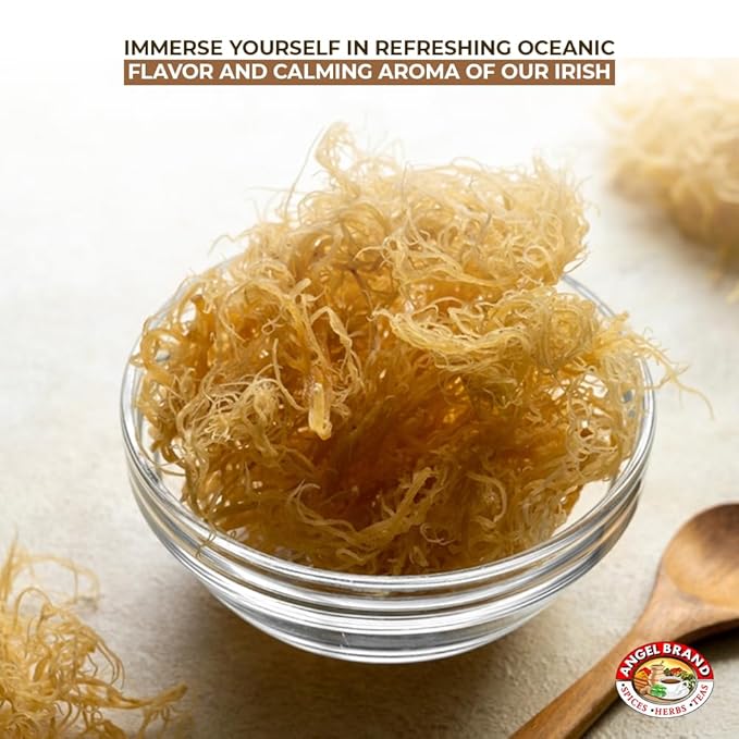 Angel Brand Irish Sea Moss 2 oz Pouch, Pack of 4 - Nutrient-Rich Sea Vegetable Harvested from Clean Ocean Waters - Irish Sea Moss for Smoothies & Soups