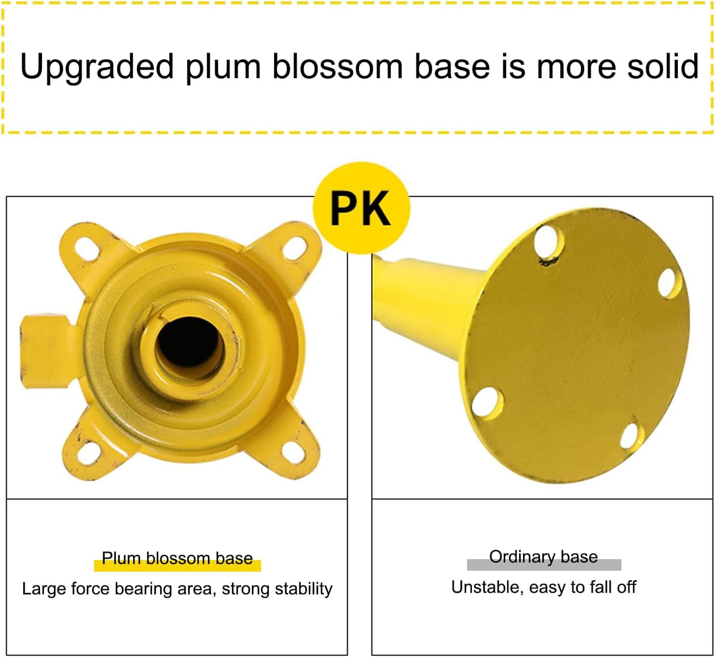 Safety Bollard Post, Spring Parking Post with Warning Stripes, Driveway Garage Security Post Barrier, Traffic Barricade Cones, for Indoor and Outdoor Parking(Yellow (3PCS))