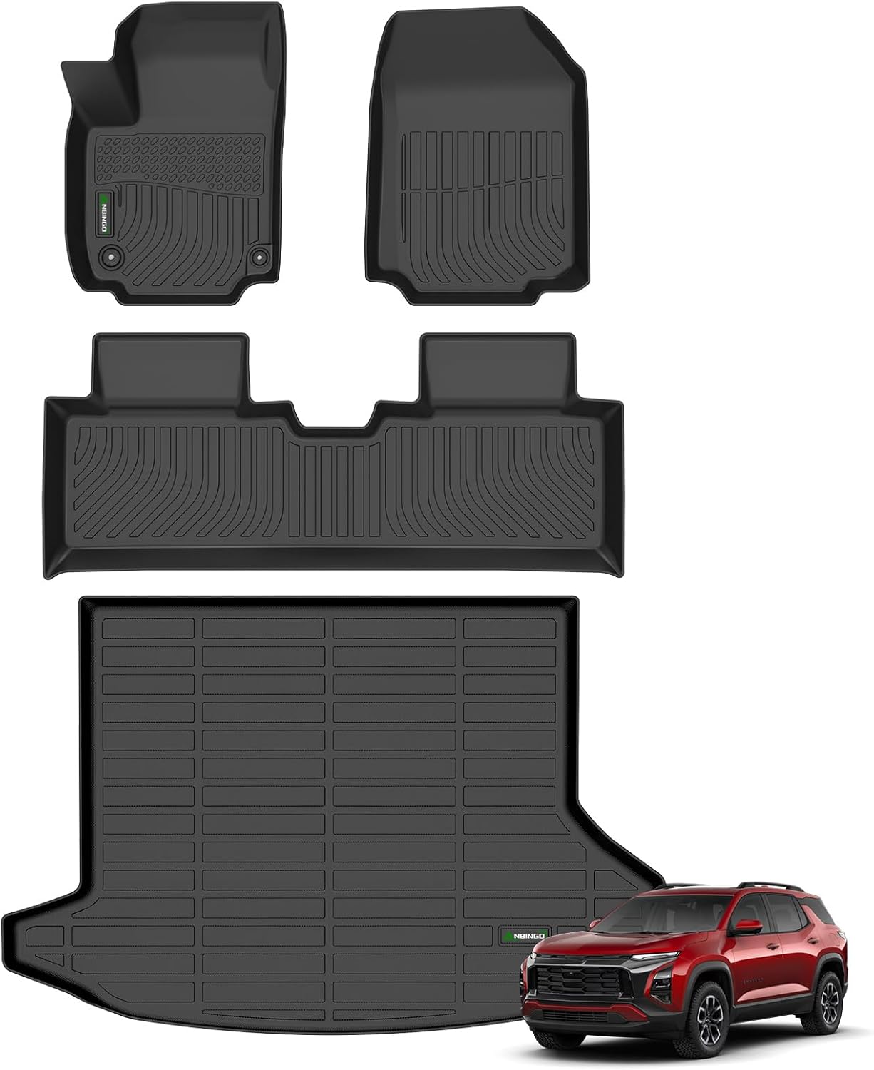 ANBINGO®-Floor Mats & Carao Liner Fits for 2025 2026 Chevy Equinox (Not for EV) & GMC Terrain,All Weather Equinox Car Mats TPE Rubber Set Cargo Liner for Chevy Equinox Accessories