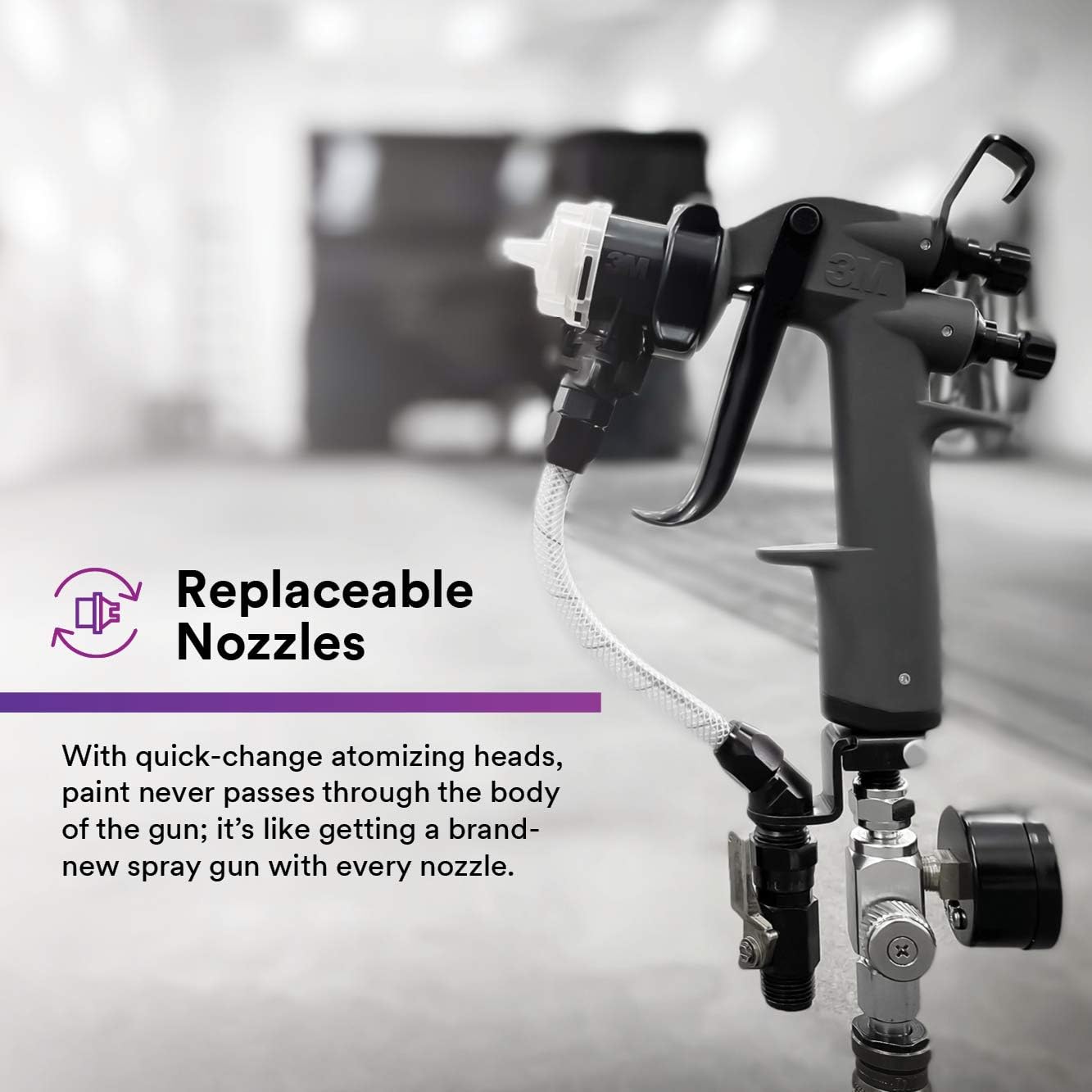 3M Performance Pressure HVLP Atomizing Head Refill Variety Kit, 26830, for use with 3M Performance Industrial Spray Gun, Sizes 1.1, 1.4, 1.8