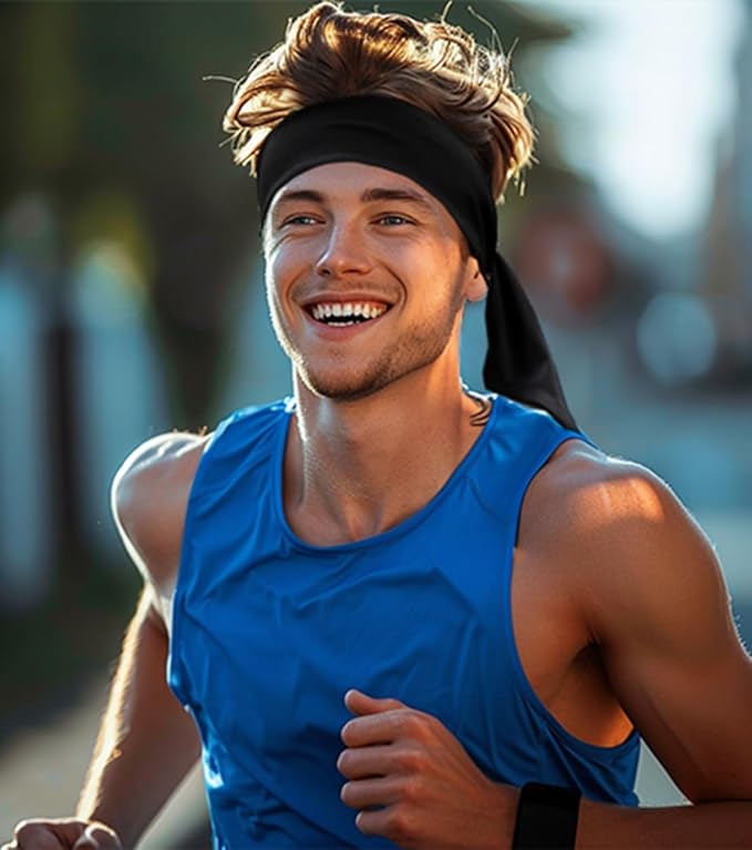 Sport Tie Headbands Tennis Head Tie for Men Women Sports Fans Ninja Soccer Basketball Teams Head Ties Halloween