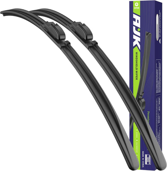 AJK Wiper Blades for Honda Accord 2008 2009 2010 2011 2012, 2 Piece All Weather OEM Quality Automotive Replacement Windshield Wiper Blades for My Car