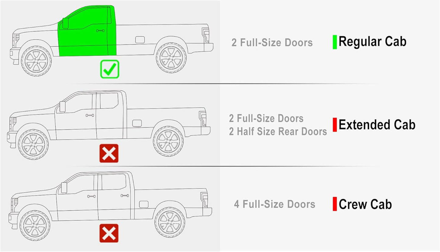 APS (Polished 304 Stainless Steel 6in Wheel to Wheel) Running Boards Nerf Bars Compatible with Ford F150 2015-2025 Regular Cab 6.5ft Bed & F-250 F-350 Super Duty 2017-2025