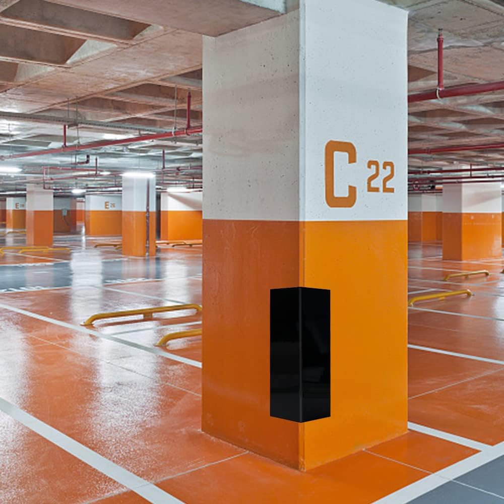 GUEQUITLEX Garage Wall Guards Foam Car Door Protector Wall Bumper Guard - 2 Pack, Corner, Black, Plastic with PP film surface, Foam, Polypropylene (PP)