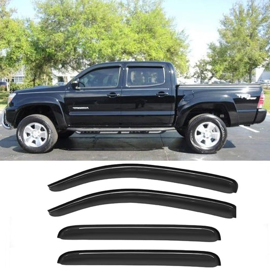 94270 Original Side Window Visors Wind Deflector,4pcs Outside Mount Style Nice Sun Rain Guards Set fit for 2024-2025 Toyota Tacoma Double Cab with 4 Full Size Doors Pickup