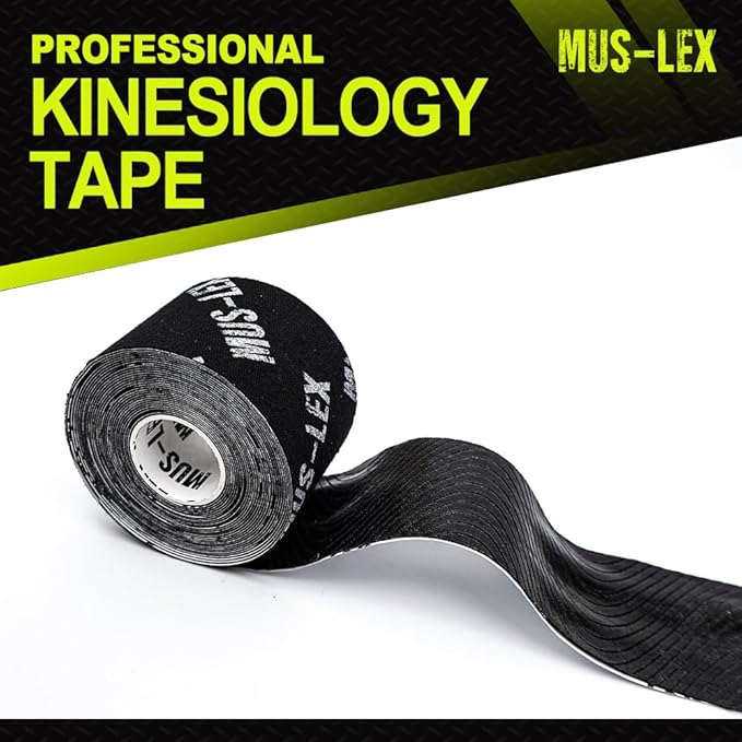 Kinesiology Tape – Waterproof Sports Tape for Pain Relief & Muscle Support | Strong Adhesive, Breathable, Latex-Free, 2in x 16ft Roll | Athletic & Recovery Tape for Knee, Shoulder, Back