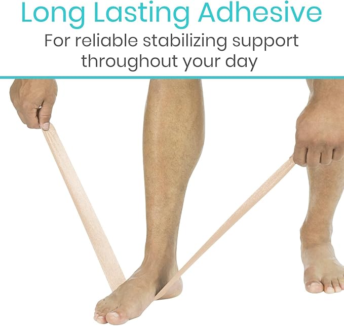 Vive Kinesiology Tape (105 Feet) - Therapeutic Athletic Support Tape - Uncut Kensio Roll - Muscle and Joint Recovery for Shoulder, Back, Knee, Elbow and Ankle Pain Relief - Waterproof for Sports