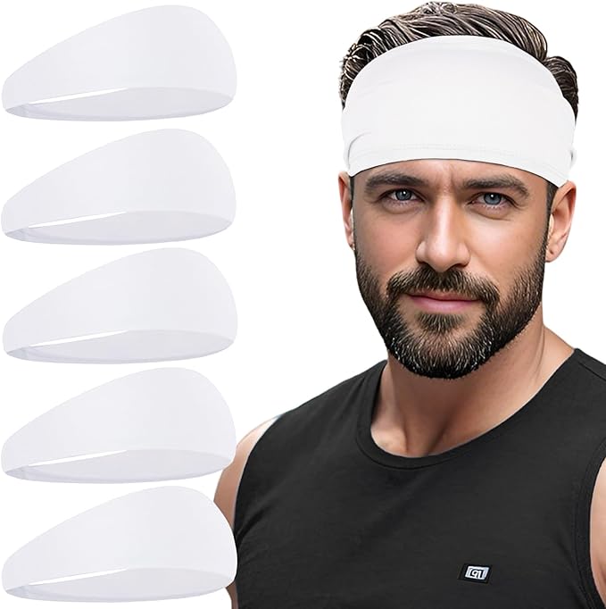 Sports Headbands for Men,Mens Running Headband Moisture Wicking Workout Headband,Running,Cycling,Basketball,Yoga,Football,Unisex