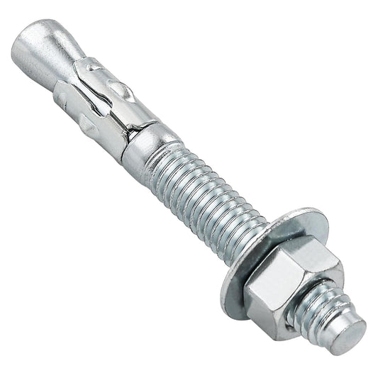 1/4x1-3/4 10Pcs Inch Standard Fasteners for Heavy-Duty Zinc Wedge Anchors for Cement and Concrete