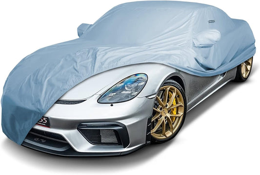 iCarCover Custom Car Cover for 2006-2025 Porsche Cayman, Waterproof All Weather Rain Snow UV Sun Protector Full Exterior Weatherproof Indoor Outdoor Car Cover with Strap