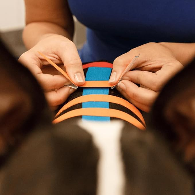 VETKIN VetkinTape Canine & Equine Kinesiology Tape | Veterinary Medical Tape | Vet Wrap for Joint Support & Pet Care | Self Adhesive Bandage Wrap | Orange | 2.4in | (Pack of 1)