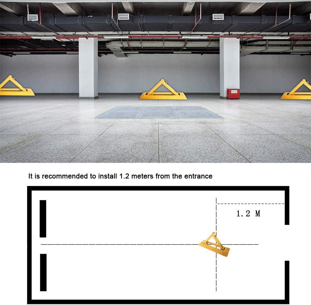 Vechkom Folding Parking Barrier Removable Parking Space Lock Manual Parking Blocker
