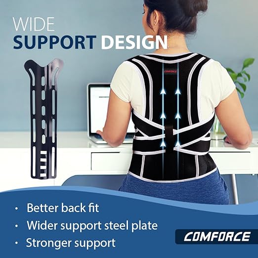 Adjustable Posture Corrector Brace for Women & Men, Breathable Back Support, Comfortable Posture Straightener for Upper or Lower Back, Daily Wear