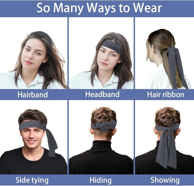 Sport Tie Headbands Tennis Head Tie for Men Women Sports Fans Ninja Soccer Basketball Teams Head Ties Halloween