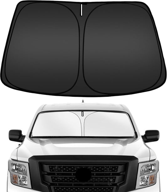 ARISMOTOR Windshield Sun Shade for NIS-san Titan 2020-2024, Custom Fit Foldable Front Window Sunshade Sun Visor Protector, Block UV Rays Keep Your Car Cooler