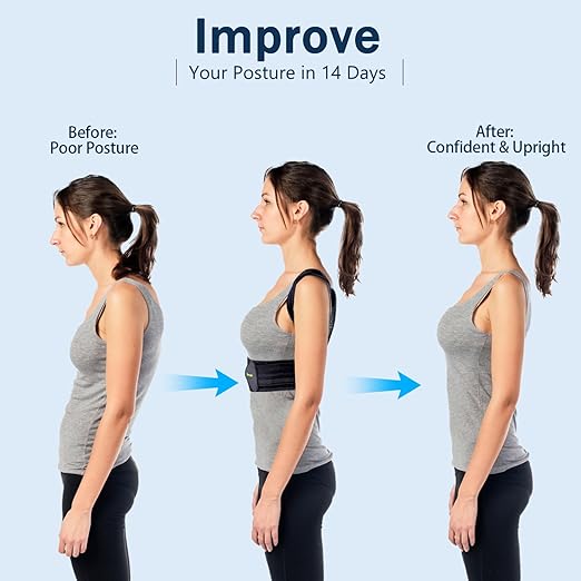 Mercase Posture Corrector for Men & Women, Adjustable Back Brace for Upper Back & Shoulder Support, Pain Relief & Better Posture, Extra Large (39-50 inches)