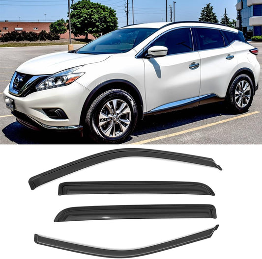 94675 Side Window Wind Vent Deflector,4pcs Outside Mount Style Nice Sun Rain Guards Set,Window Visor fit for 2015-2022 Nissan Murano