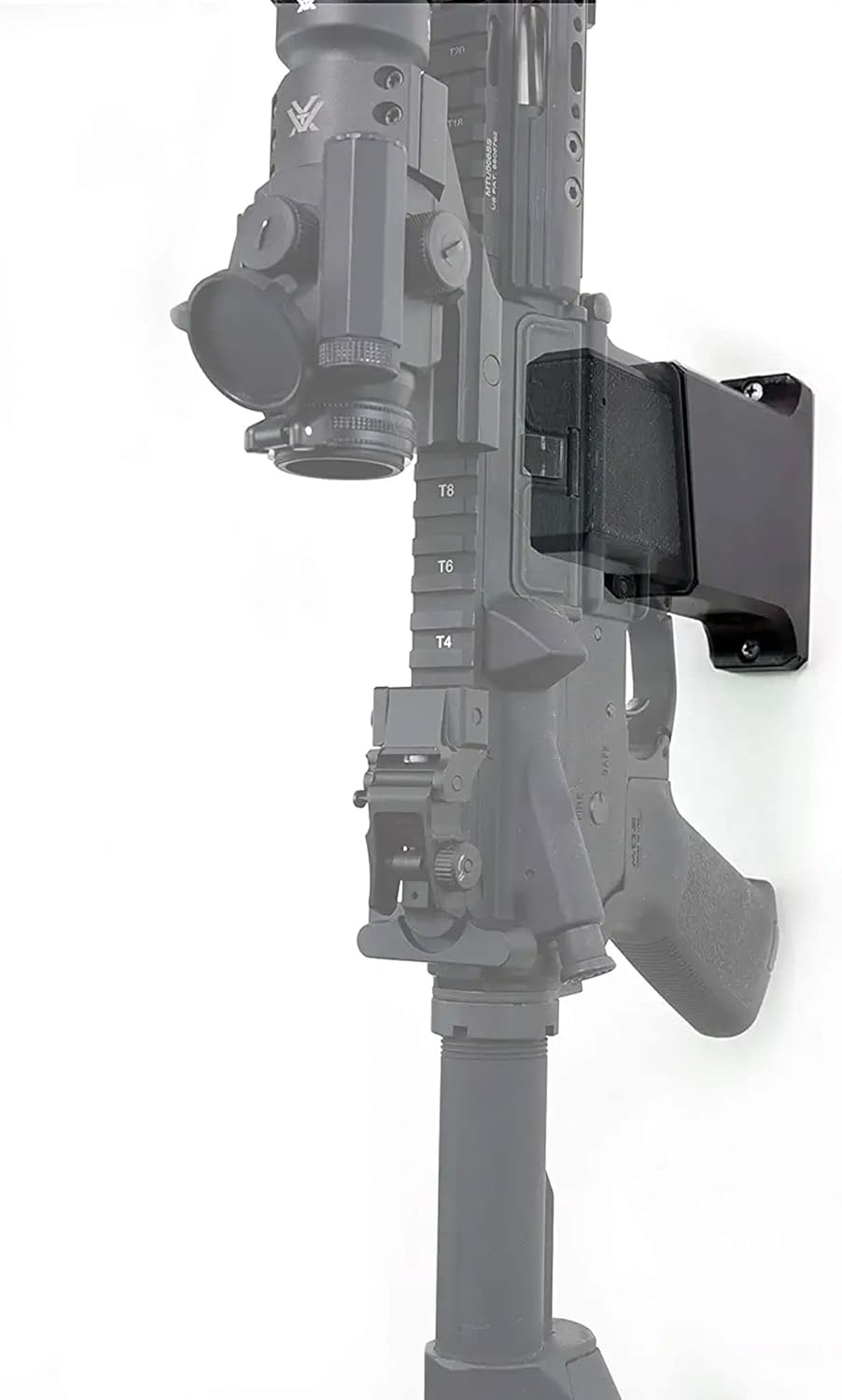 Spartan Mounts Locking .223/5.56 Rifle Mount Wall Display | Low Profile Floating Design Vertical and Horizontal Mounting Solution | Gun Room Safe Storage Organzation | Made in USA
