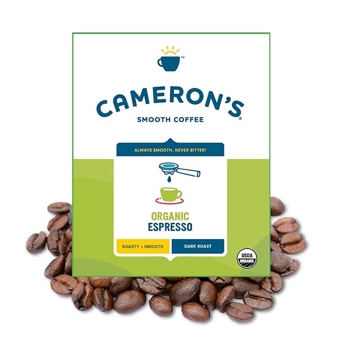 Cameron's Coffee Roasted Whole Bean Coffee, Organic Espresso, 4 Pound